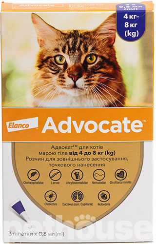 Advocate для кошек от 4 до 8 кг