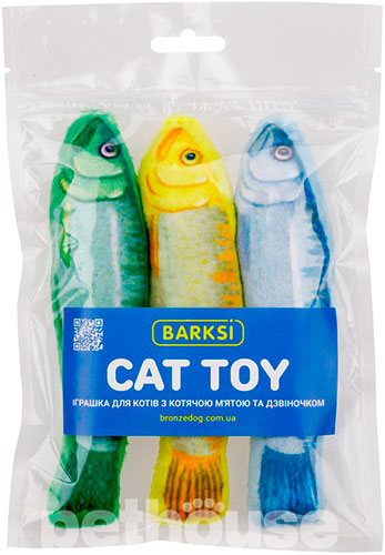 Barksi Рыбки сардины с кошачьей мятой и колокольчиком для кошек, фото 9