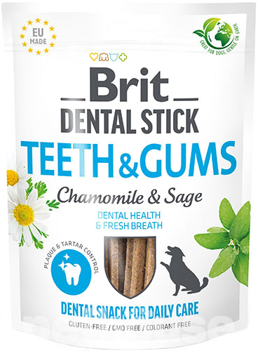Brit Dog Dental Stick Teeth & Gums Ласощі для підтримання здоров’я зубів і ясен у собак