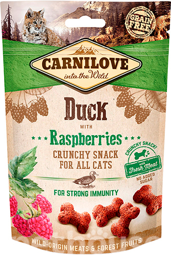 Carnilove Cat Crunchy Snack з качкою та малиною для котів