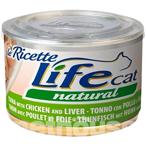LifeCat le Ricette Тунец с курицей и куриной печенью для кошек
