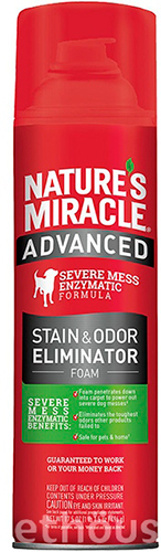 Nature's Miracle Advanced Dog Stain & Odor Eliminator, аерозоль-піна