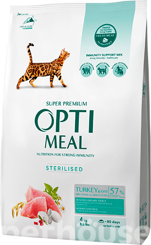 Optimeal Cat Adult Sterilised Turkey
