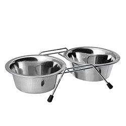 Pet Pro Две миски на подставке, нержавейка