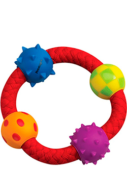 Petstages Multi texture chew ring - Канат-кольцо с мячиками
