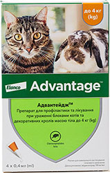 Bayer Advantage 40 для котів до 4 кг
