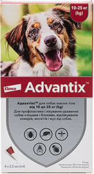 Advantix для собак від 10 до 25 кг