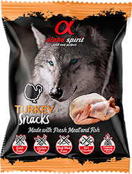 Alpha Spirit Turkey Snacks Ласощі з індичкою для собак