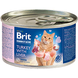 Brit Premium by Nature Cat с индейкой и печенью для кошек