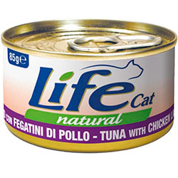 LifeCat Тунець з курячою печінкою для котів