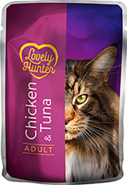 Lovely Hunter Adult Chicken And Tuna Шматочки з куркою та тунцем у соусі для котів