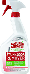 Nature's Miracle Cat Stain & Odor Remover, спрей с ароматом дыни
