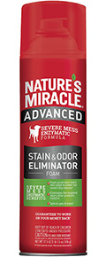 Nature's Miracle Advanced Dog Stain & Odor Eliminator, аэрозоль-пена