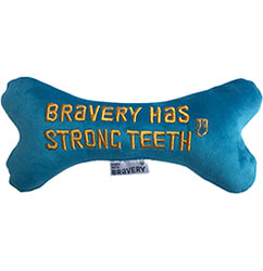 Noble Pet Miles Bravery Blue Velour Мягкая игрушка-косточка для собак, голубой
