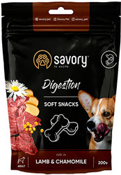 Savory Dog Digestion Soft Snack с ягненком и ромашкой для собак