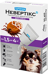 Superium Невертікс Протикліщові краплі для собак вагою від 1,5 до 4 кг