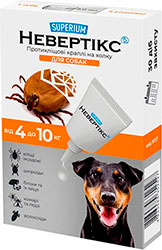 Superium Невертікс Протикліщові краплі для собак вагою від 4 до 10 кг