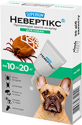 Superium Невертікс Протикліщові краплі для собак вагою від 10 до 20 кг