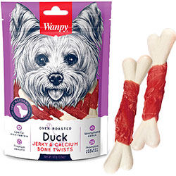 Wanpy Duck Jerky & Calcium Bone Twists Кістка з качкою та кальцієм для собак