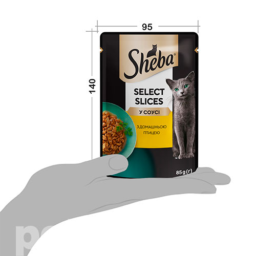 Sheba Select Slices с домашней птицей в соусе, фото 5